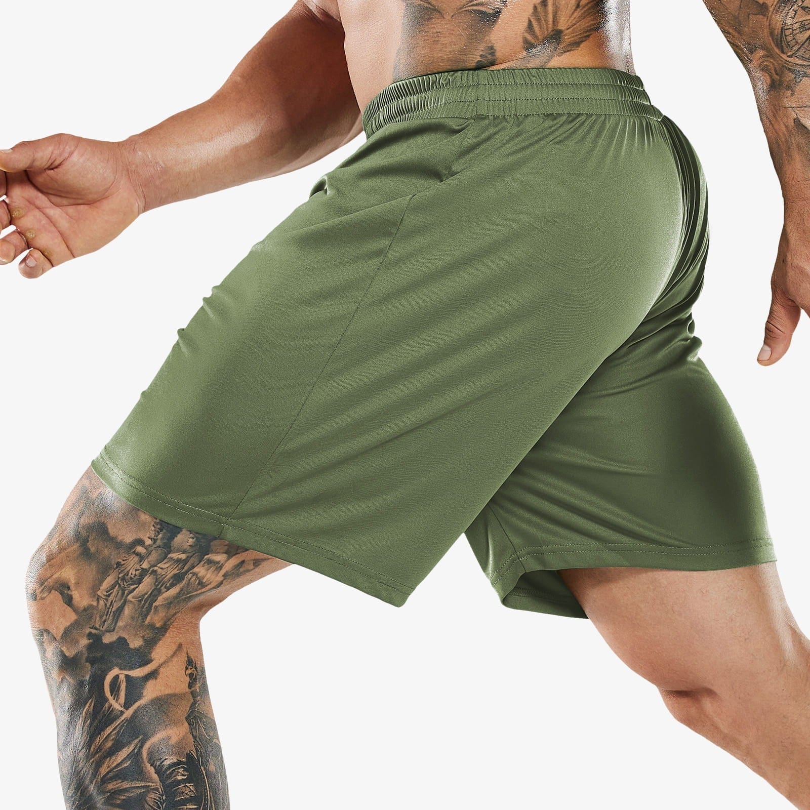 MIER Men Quick-Dry Athletic Running Shorts without Pockets Men's Shorts