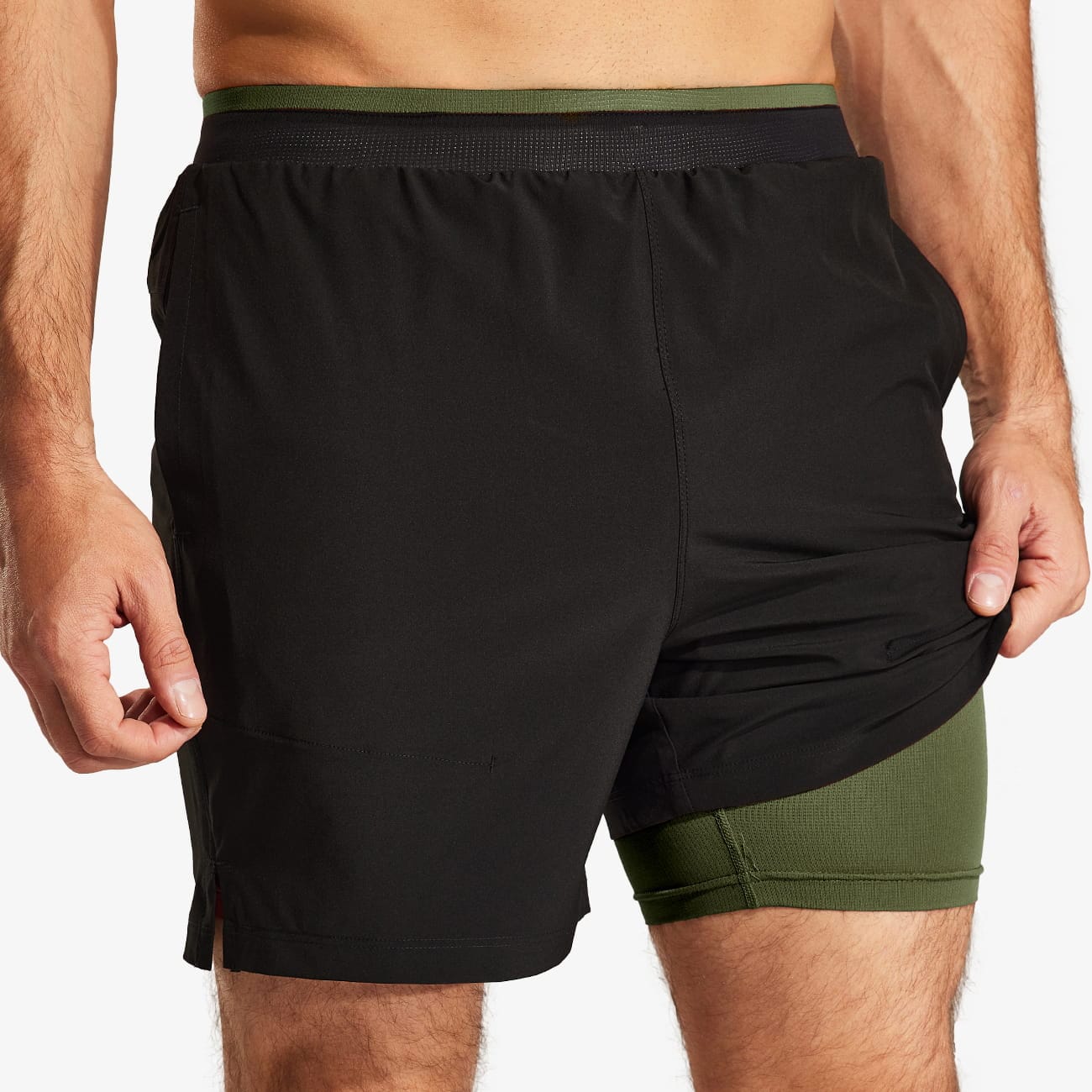 MIER Men's 2 in 1 Running Shorts with Liner 5 Inch Men's Shorts