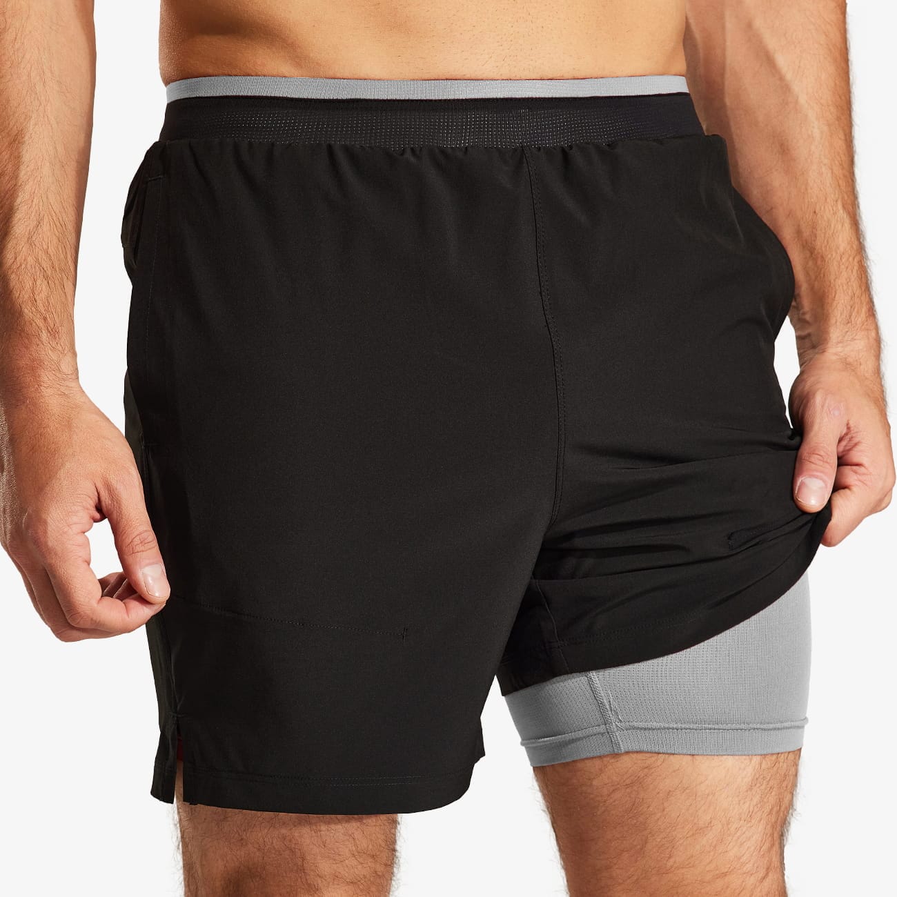 MIER Men's 2 in 1 Running Shorts with Liner 5 Inch Men's Shorts