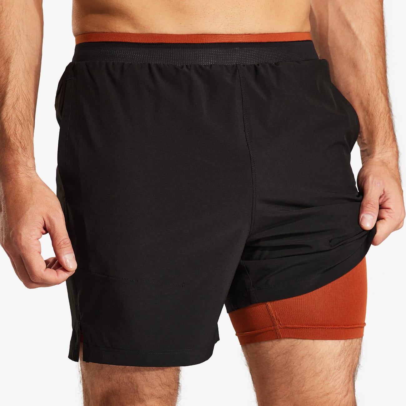 MIER Men's 2 in 1 Running Shorts with Liner 5 Inch Men's Shorts