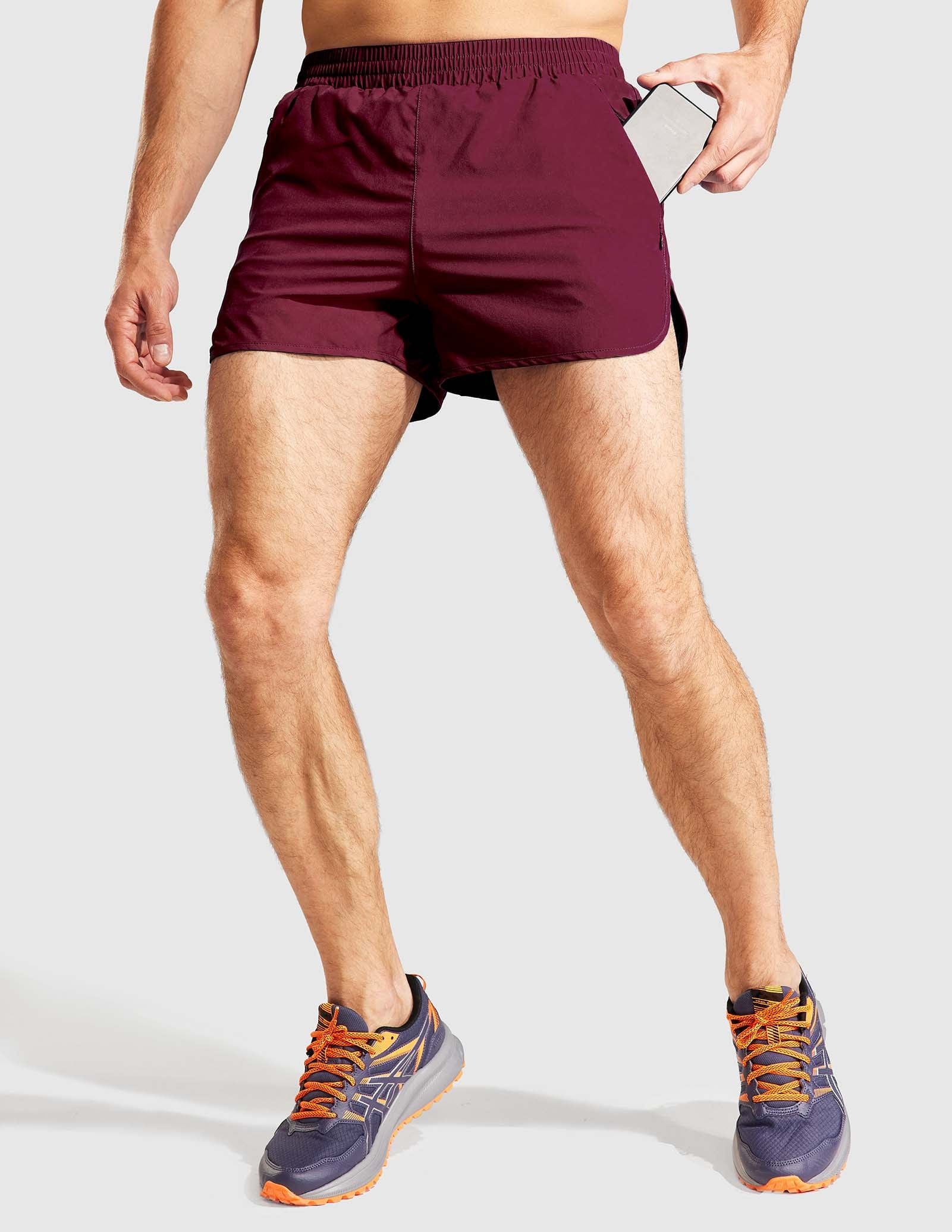 MIER Men‘s 3 Inch Marathon Running Shorts with Liner Men's Shorts
