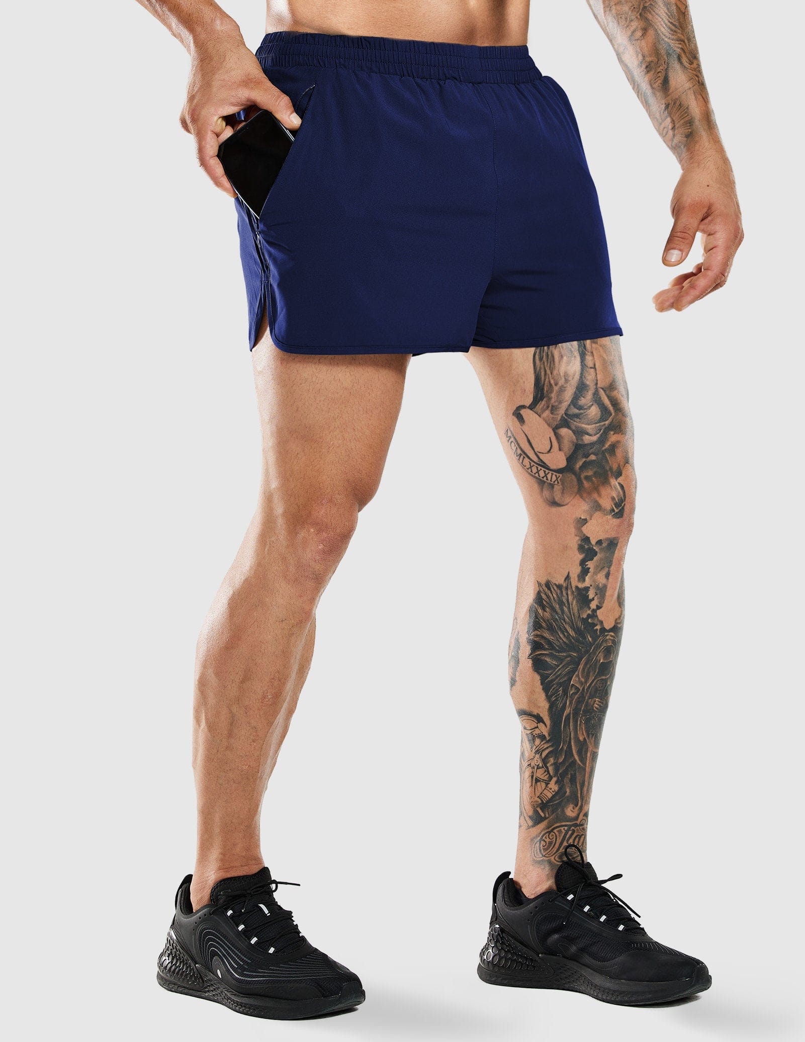 MIER Men‘s 3 Inch Marathon Running Shorts with Liner Men's Shorts