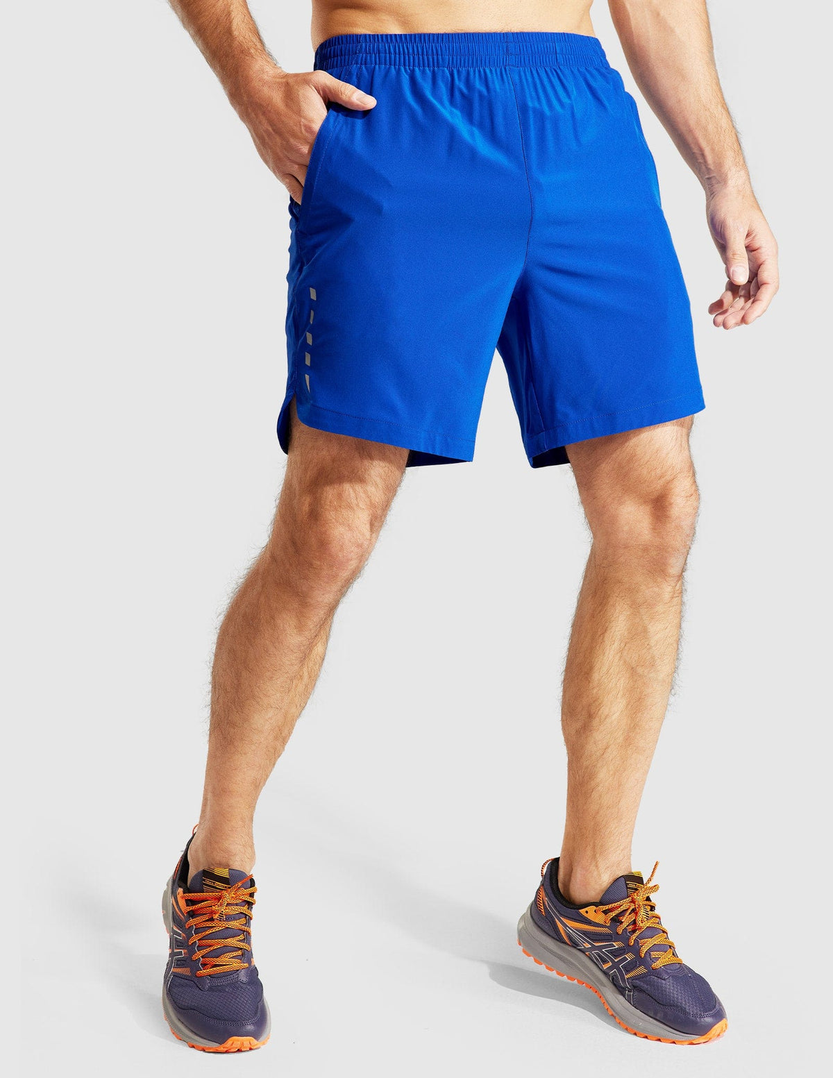 MIER Men's 7 Inch Quick Dry Running Shorts with Zipper Pockets Men's Shorts