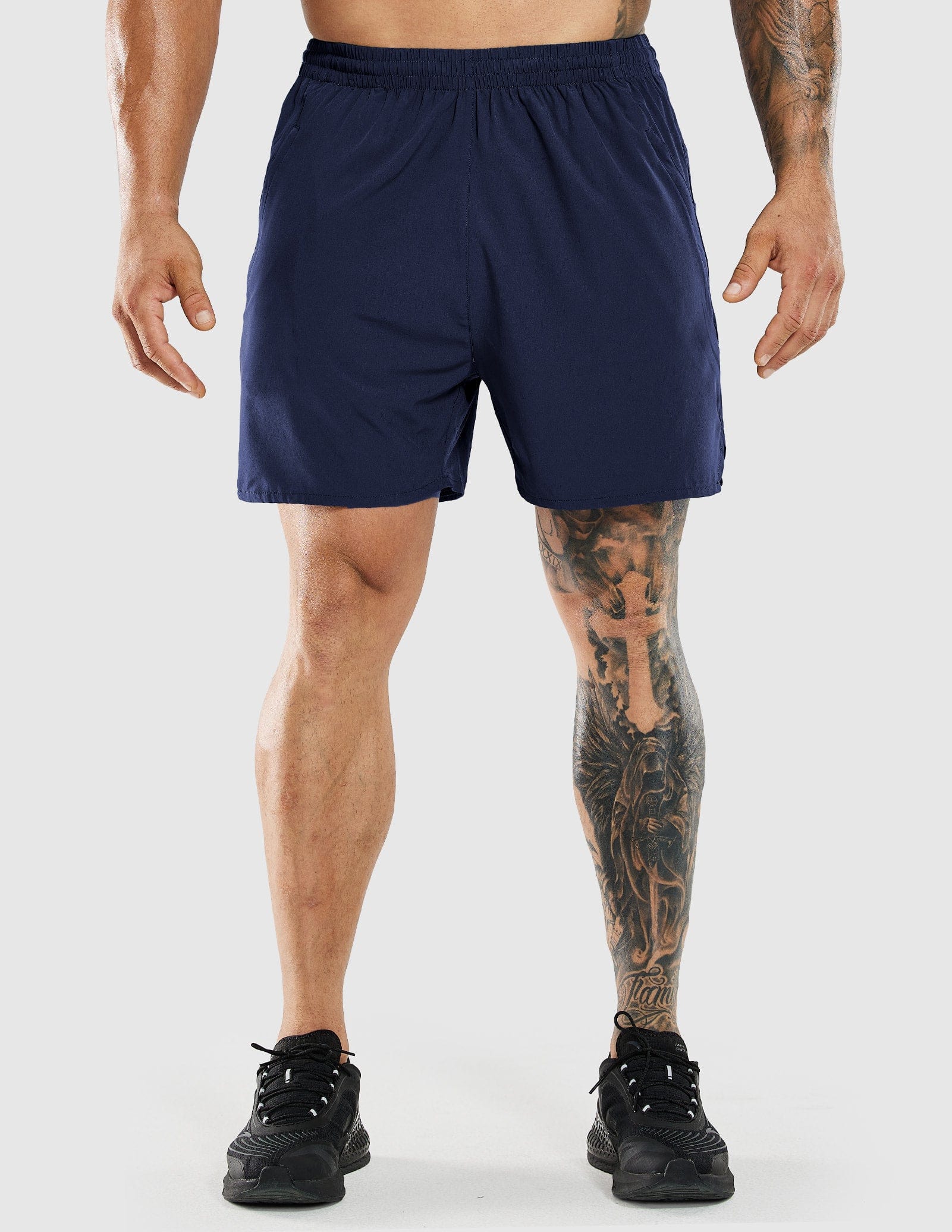 MIER Men's 7 Inch Quick Dry Running Shorts with Zipper Pockets Men's Shorts