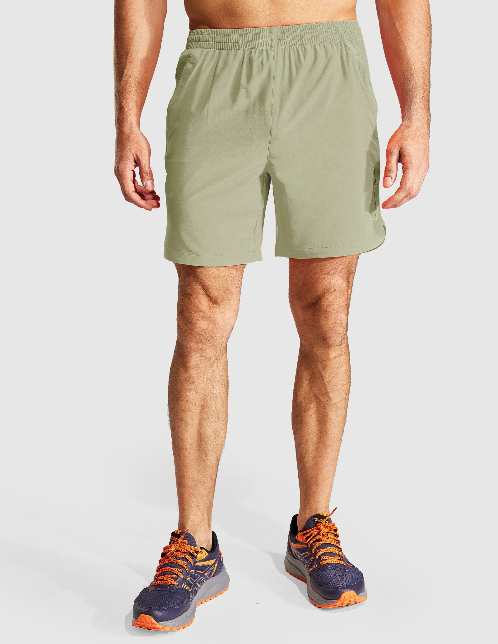 MIER Men's 7 Inch Quick Dry Running Shorts with Zipper Pockets Men's Shorts