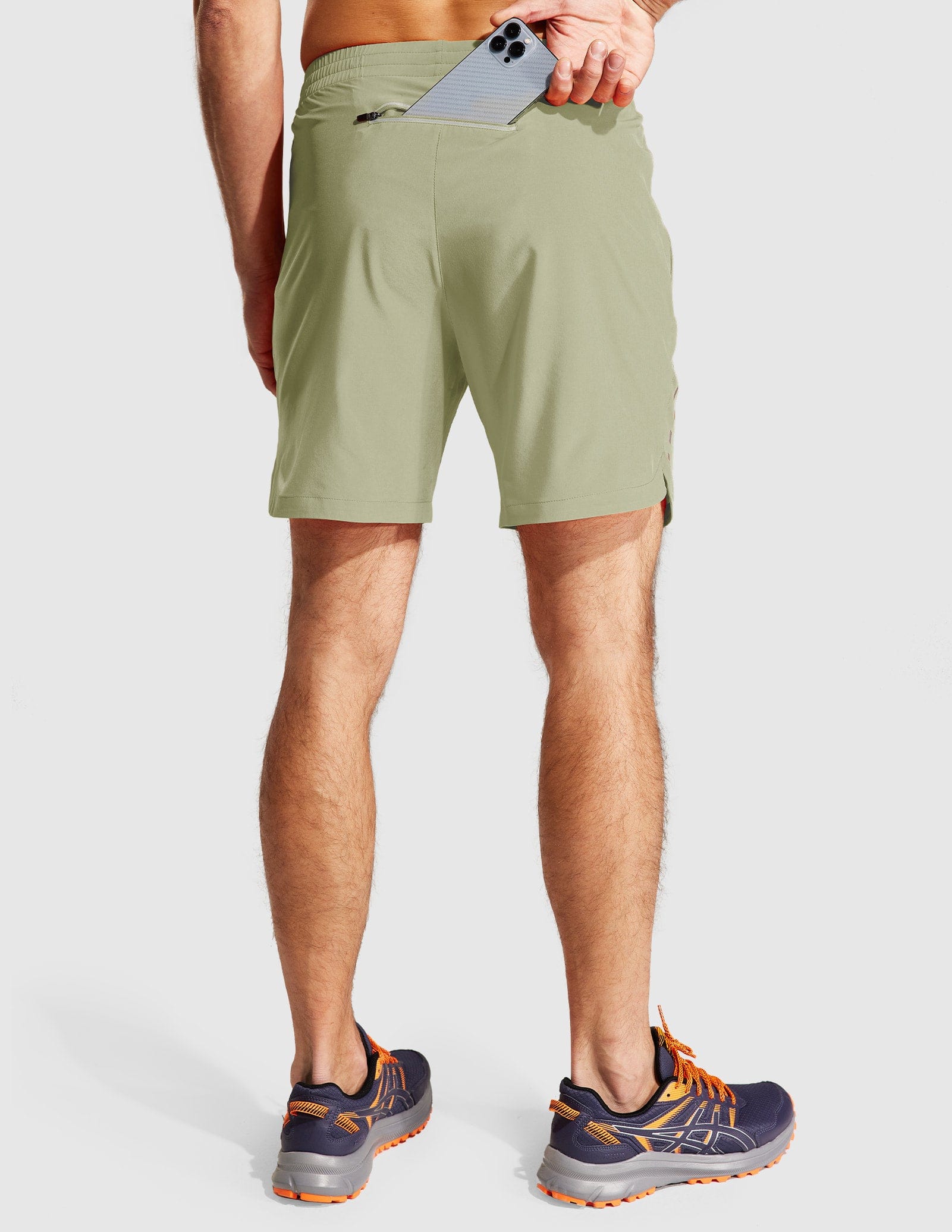 MIER Men's 7 Inch Quick Dry Running Shorts with Zipper Pockets Men's Shorts