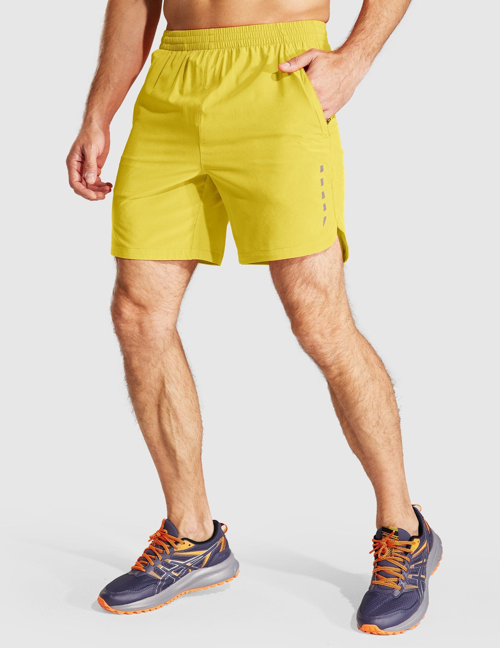 MIER Men's 7 Inch Quick Dry Running Shorts with Zipper Pockets Men's Shorts