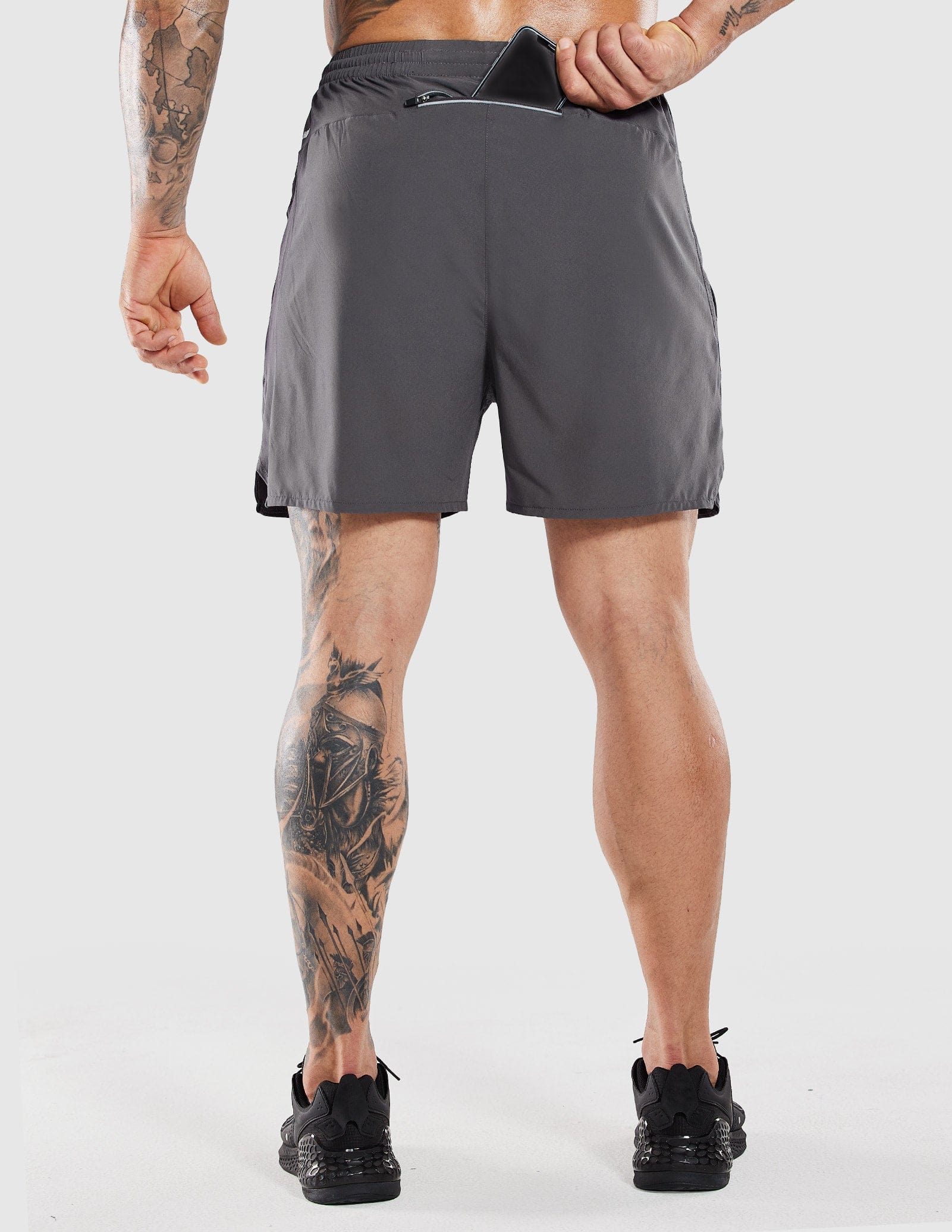 MIER Men's 7 Inch Quick Dry Running Shorts with Zipper Pockets Men's Shorts
