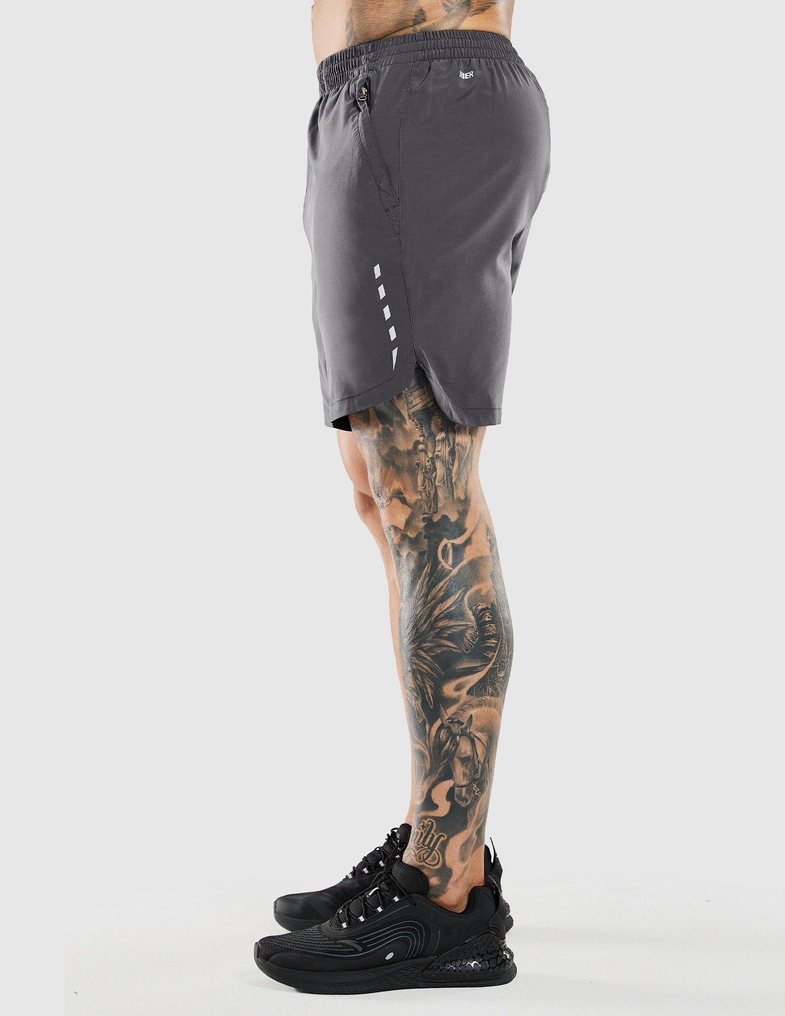MIER Men's 7 Inch Quick Dry Running Shorts with Zipper Pockets Men's Shorts