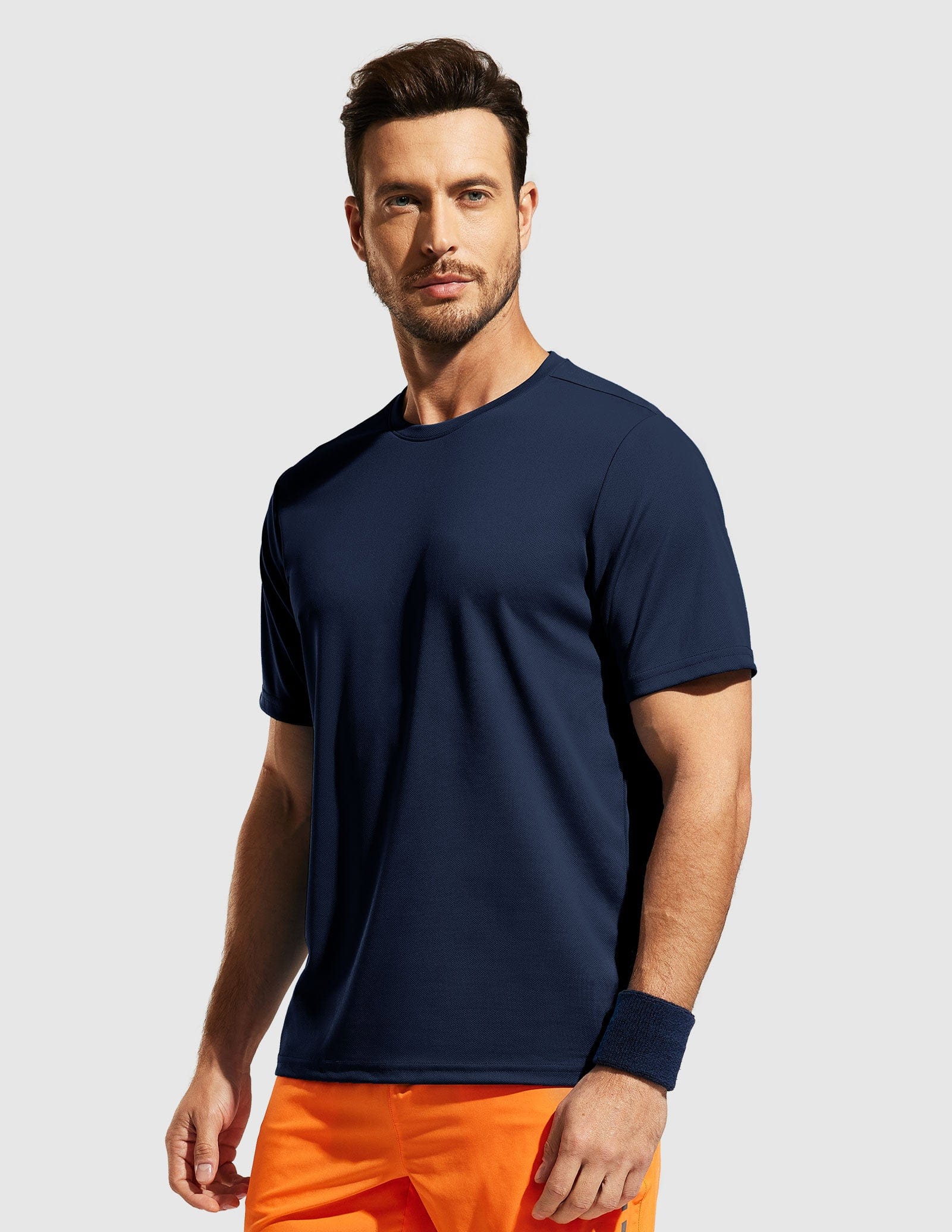 MIER Men's Dry Fit Sports T Shirts Quick Dry Lightweight and Moisture Wicking Men's T-Shirts Navy / S