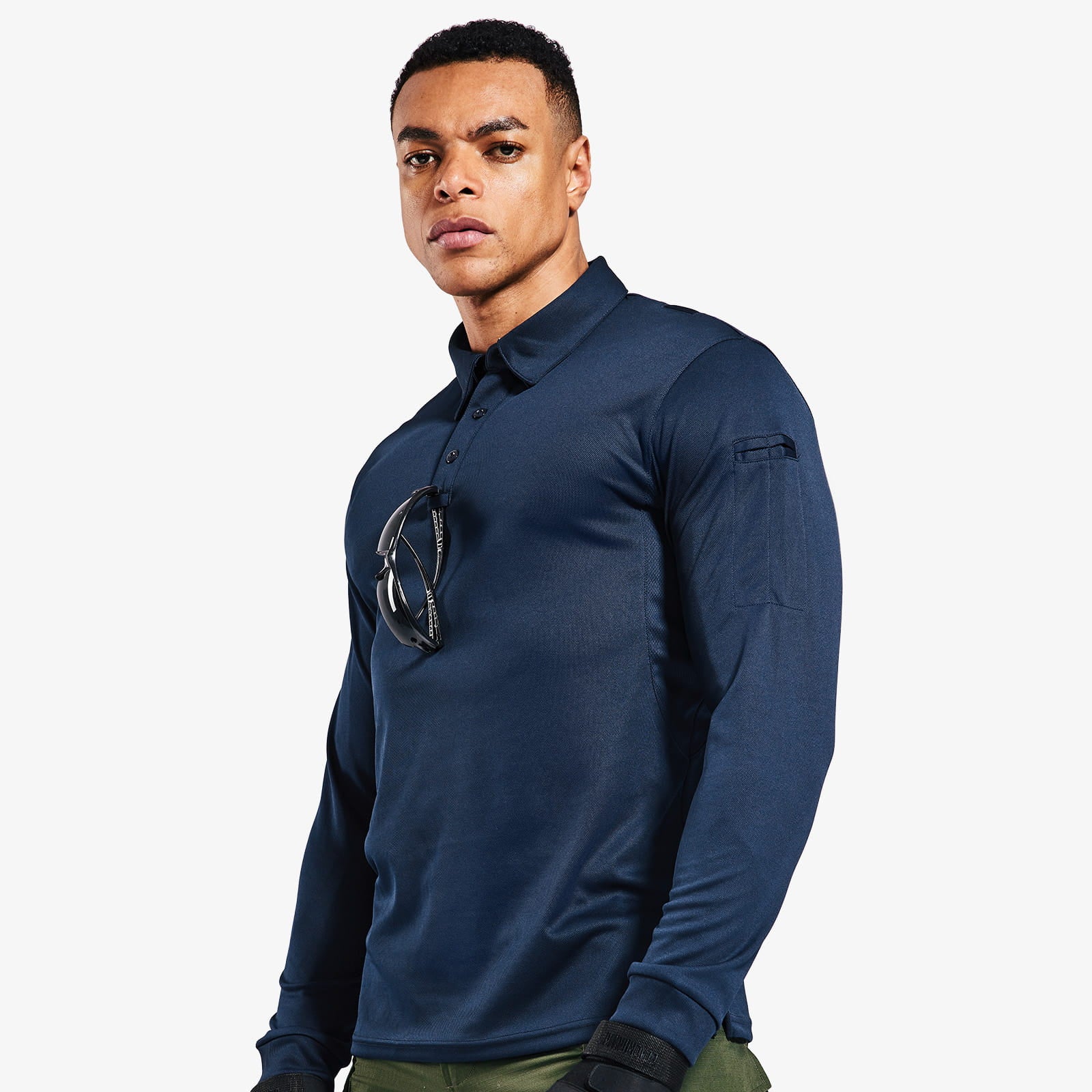MIER Men’s Outdoor Tactical Long Sleeve Polo Shirts  Men Polo