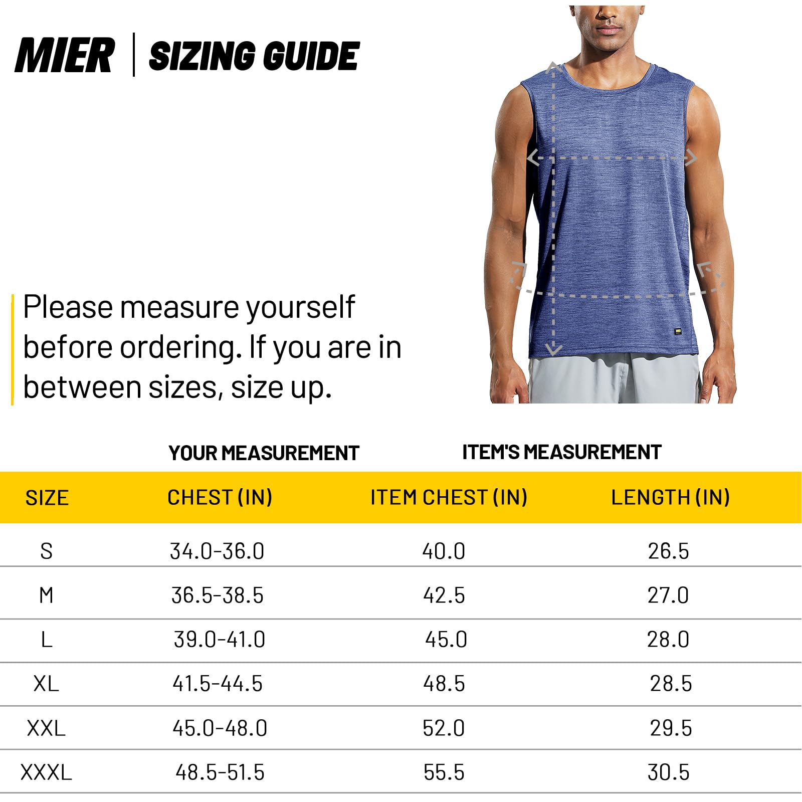MIER Men's Workout Tank Perfect for Running and High Performance Activities Men's Tank Top