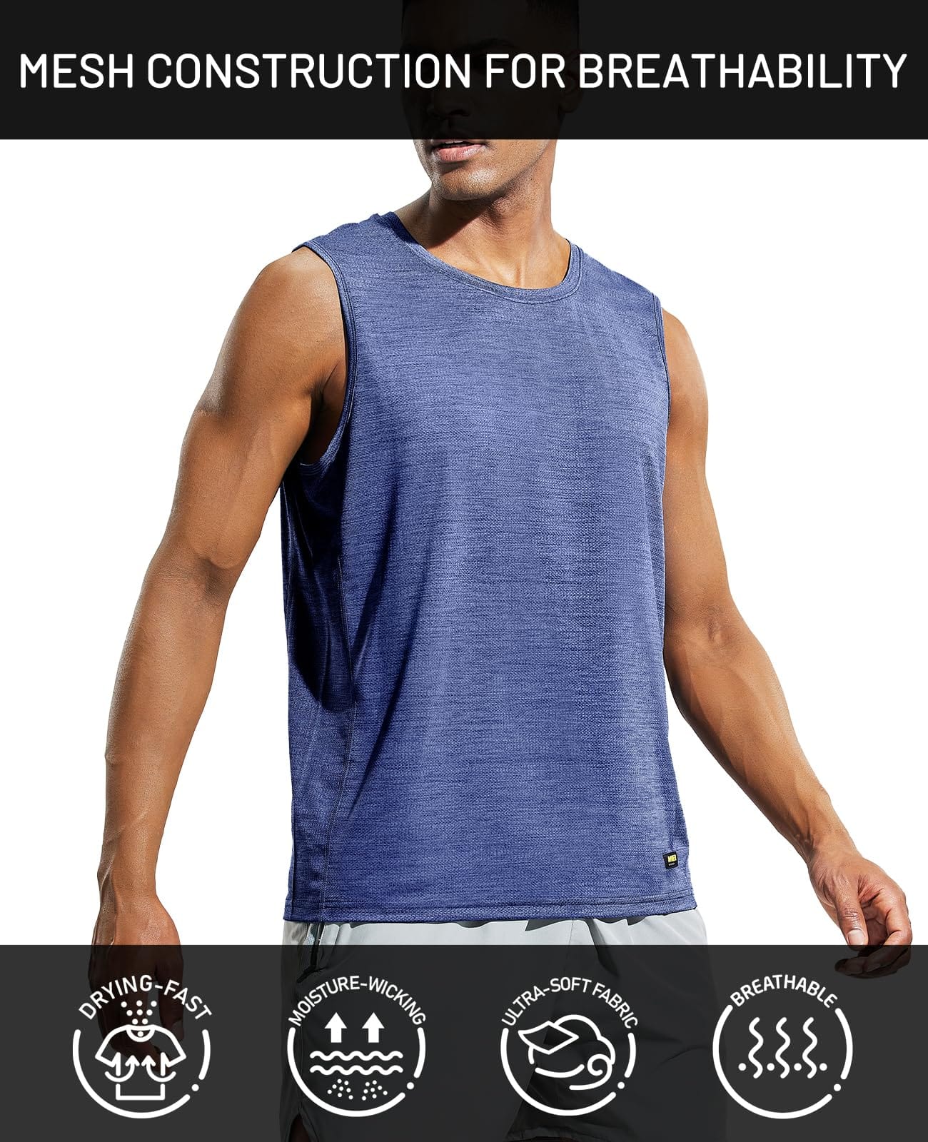 MIER Men's Workout Tank Perfect for Running and High Performance Activities Men's Tank Top