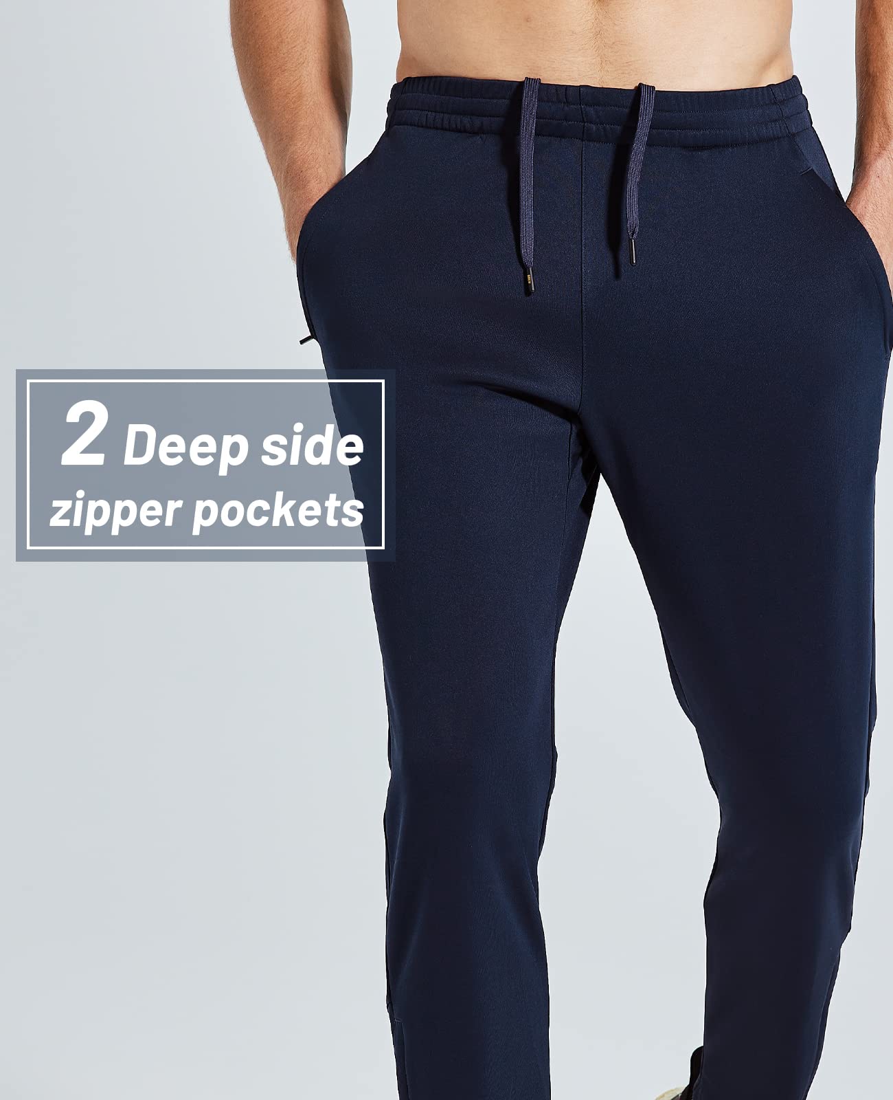 MIER Men's Stretch Athletic Joggers for Running and Gym Men's Train Pants