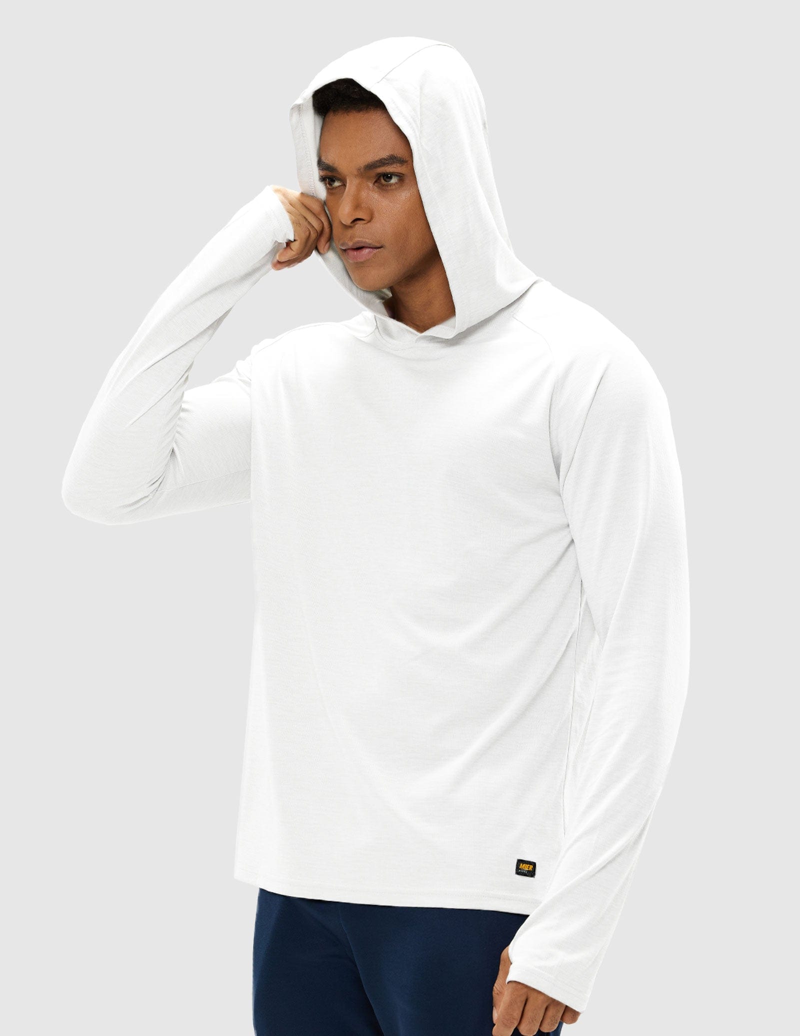 MIER Men's Performance Long Sleeve Hooded Sun Shirt Men's T-Shirts