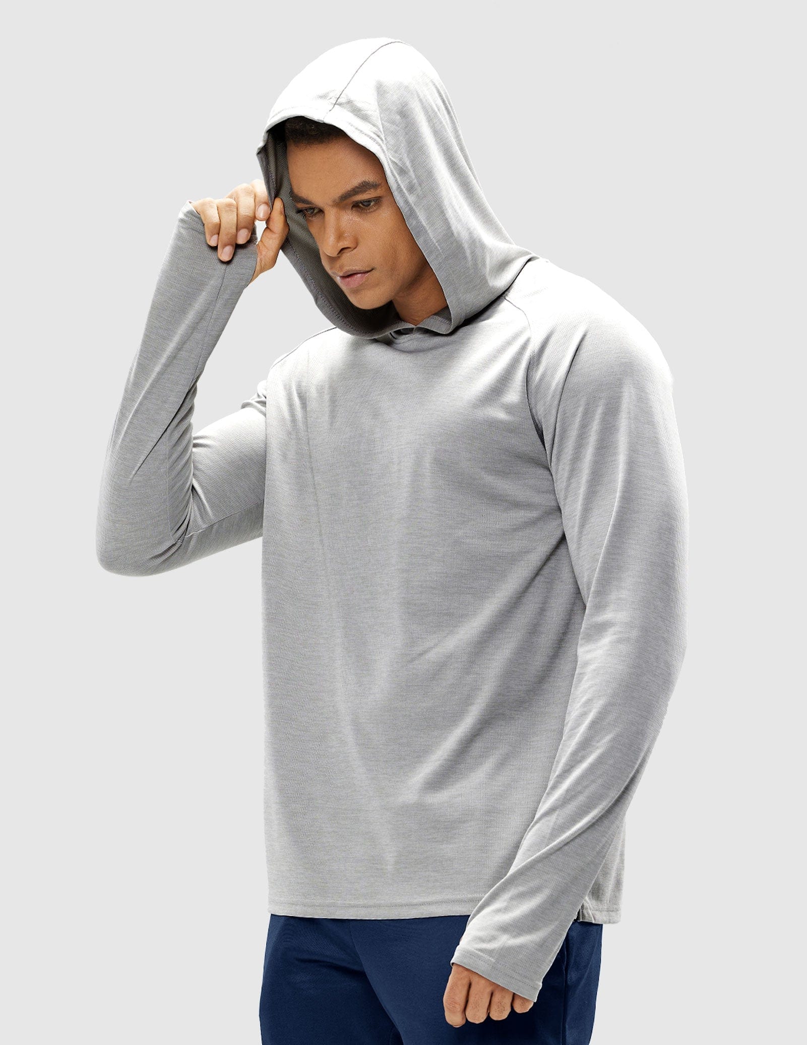 MIER Men's Performance Long Sleeve Hooded Sun Shirt Men's T-Shirts