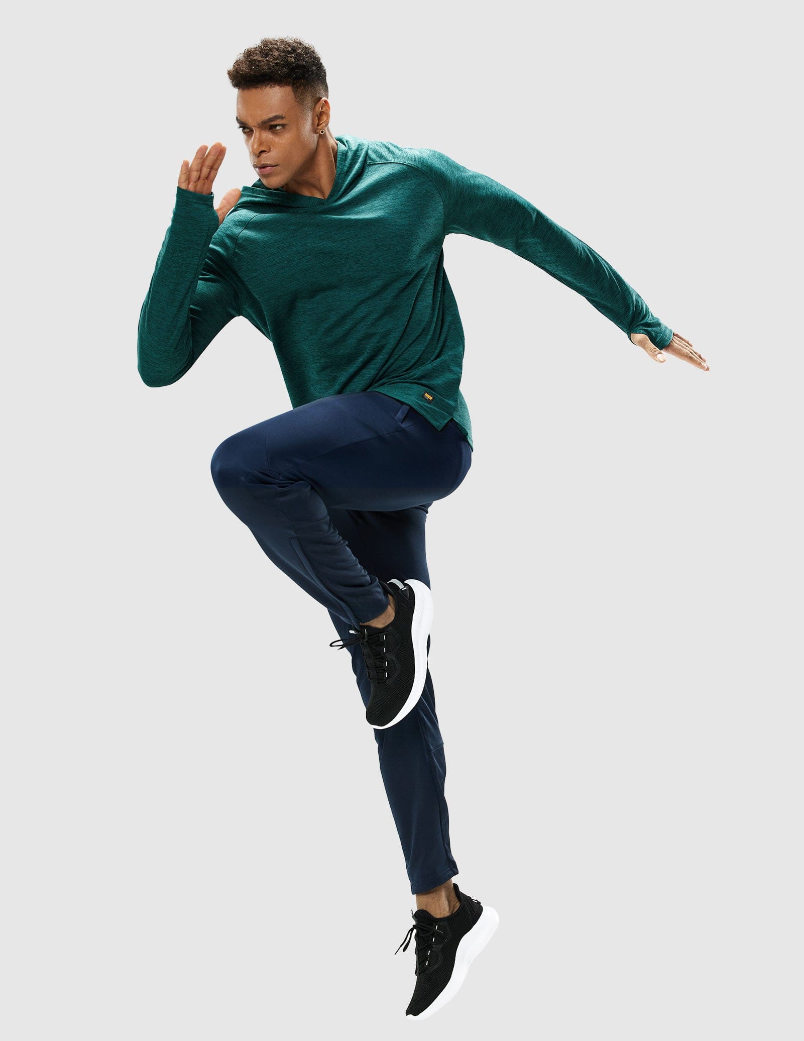 MIER Men's Performance Long Sleeve Hooded Sun Shirt Men's T-Shirts
