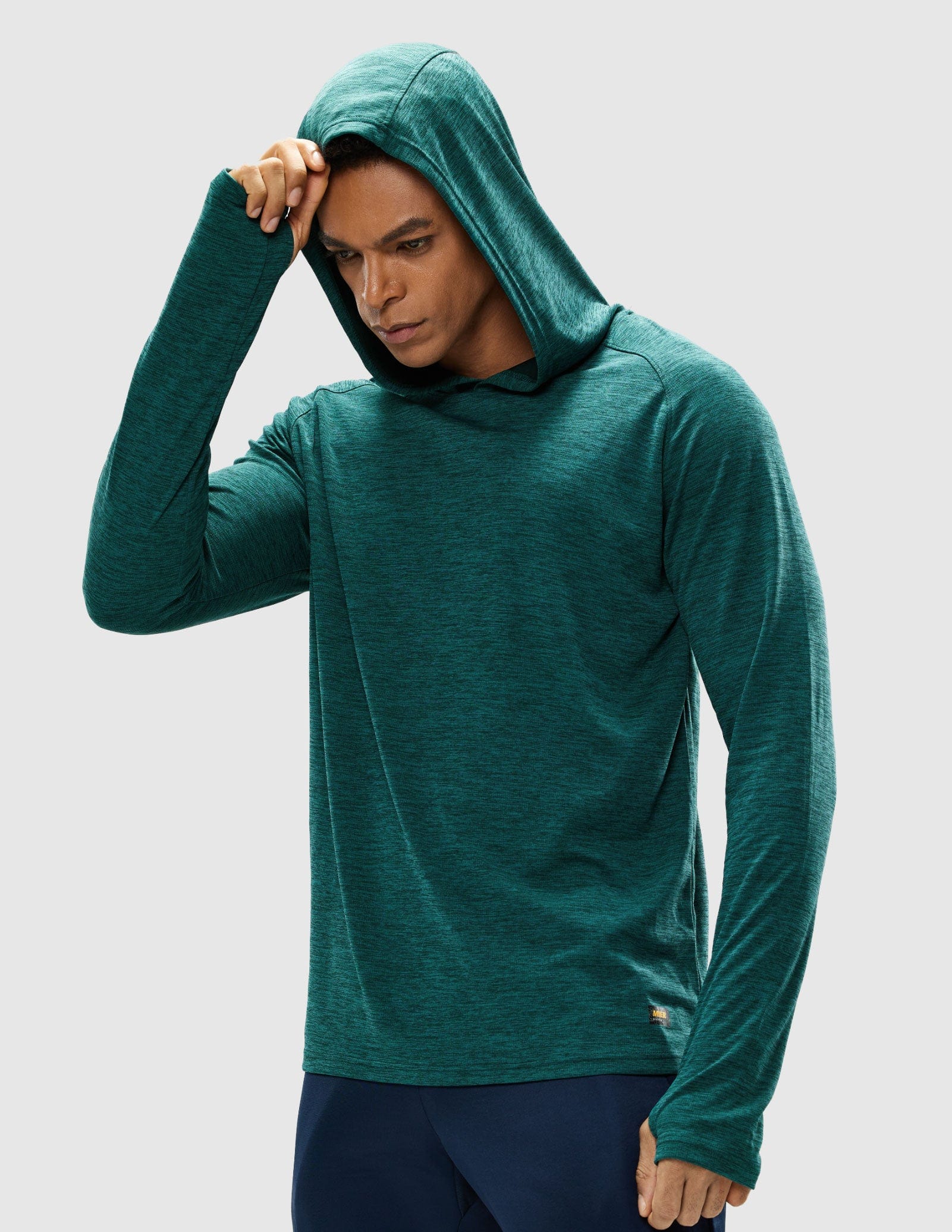 MIER Men's Performance Long Sleeve Hooded Sun Shirt Men's T-Shirts