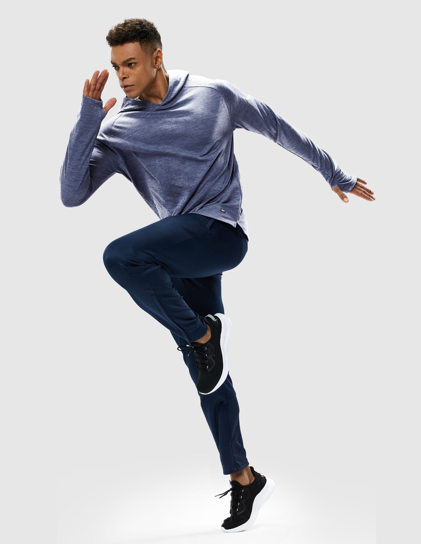 MIER Men's Performance Long Sleeve Hooded Sun Shirt Men's T-Shirts