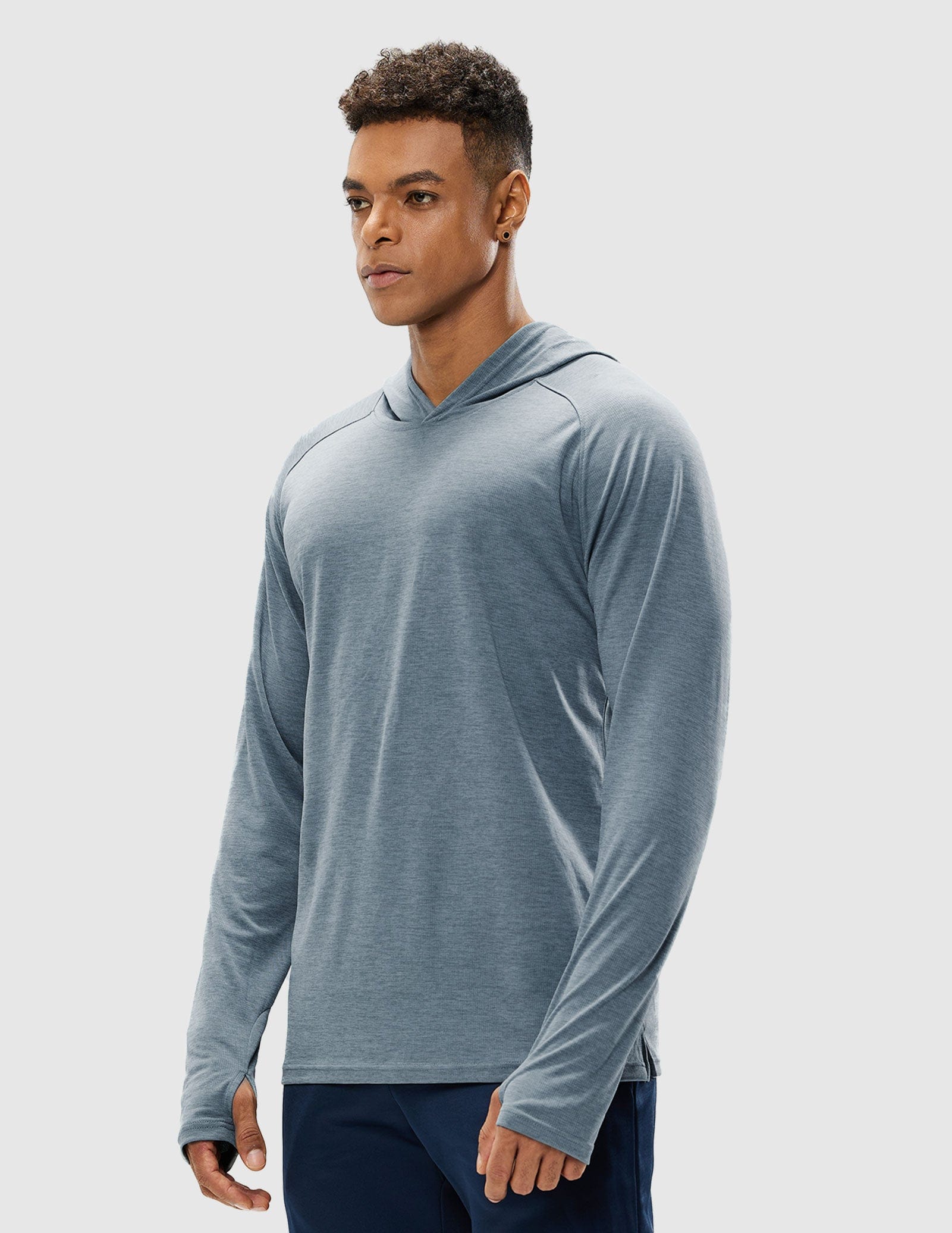 MIER Men's Performance Long Sleeve Hooded Sun Shirt Men's T-Shirts