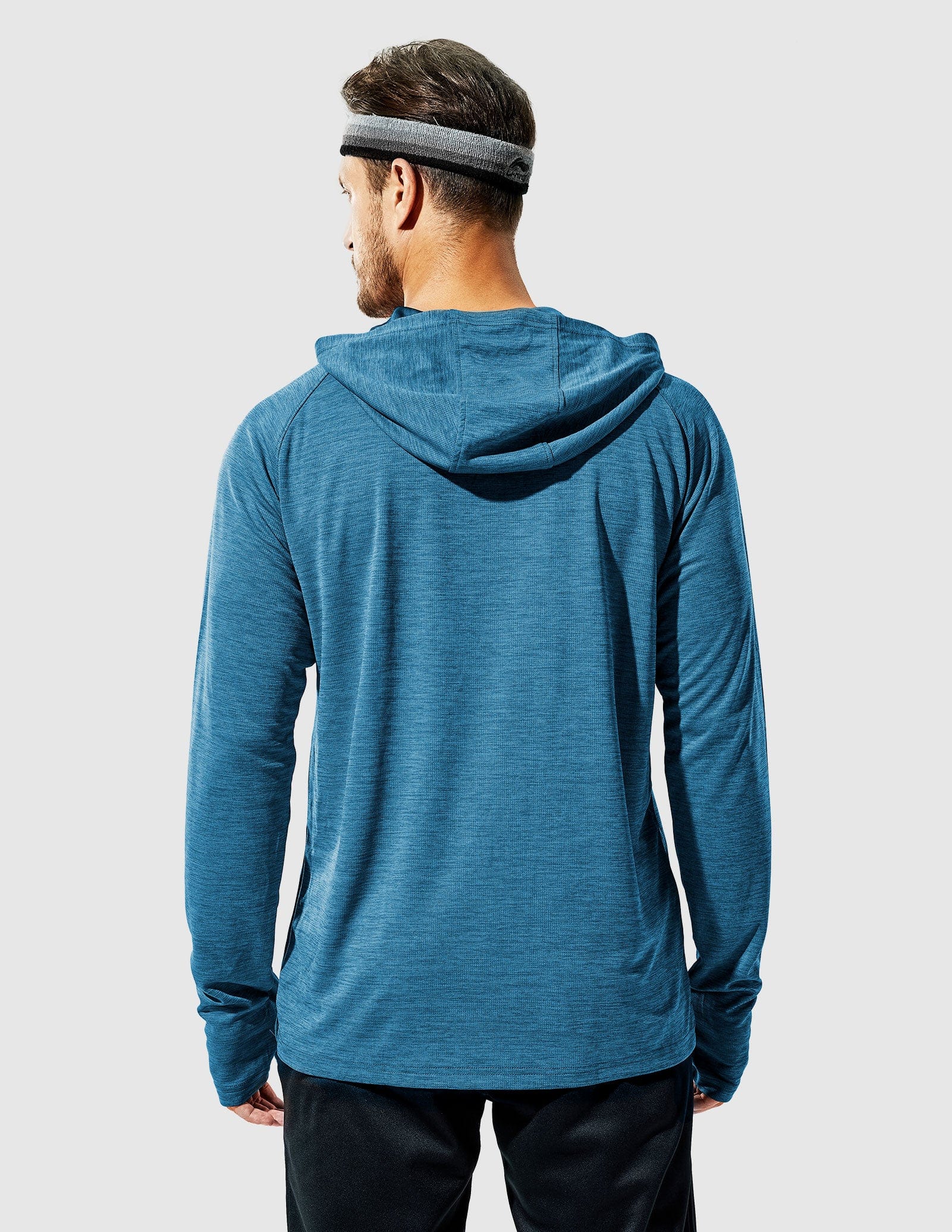 MIER Men's Performance Long Sleeve Hooded Sun Shirt Men's T-Shirts