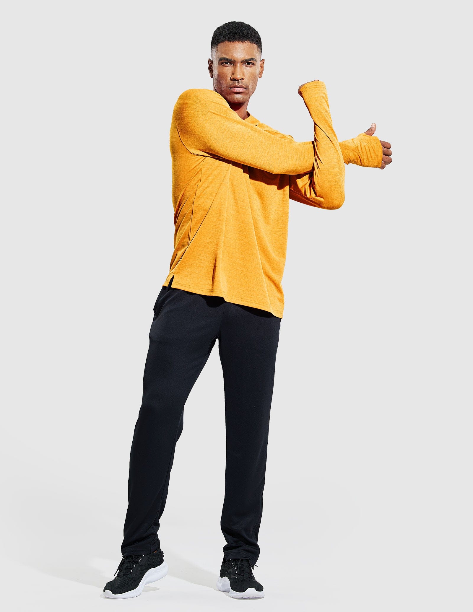 MIER Men's Performance Long Sleeve Hooded Sun Shirt Men's T-Shirts