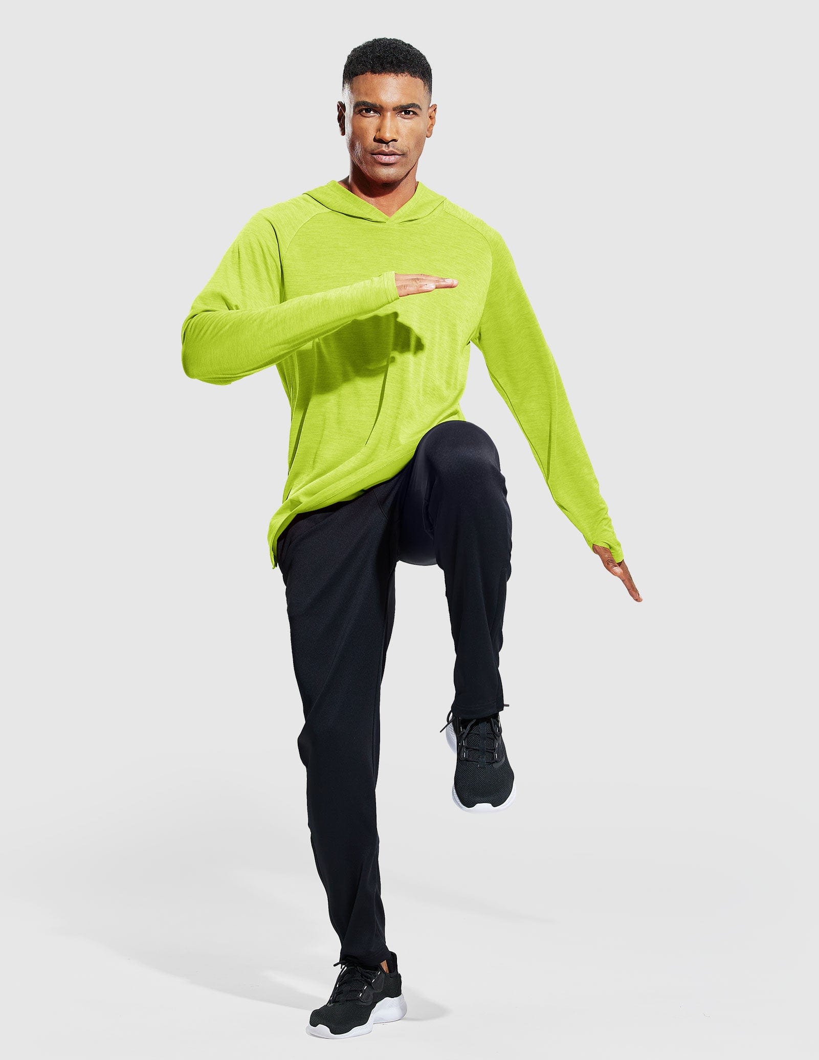 MIER Men's Performance Long Sleeve Hooded Sun Shirt Men's T-Shirts