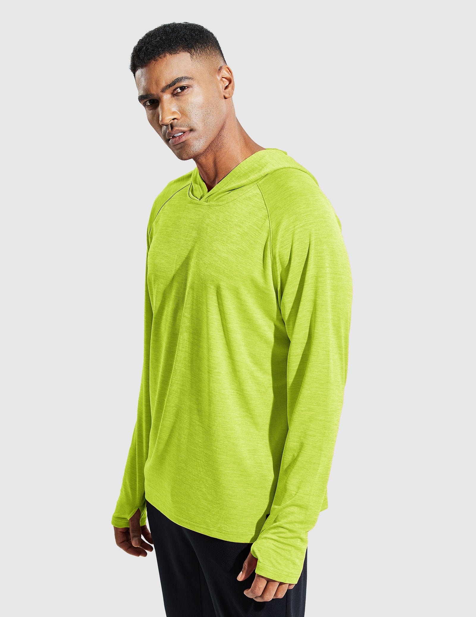 MIER Men's Performance Long Sleeve Hooded Sun Shirt Men's T-Shirts