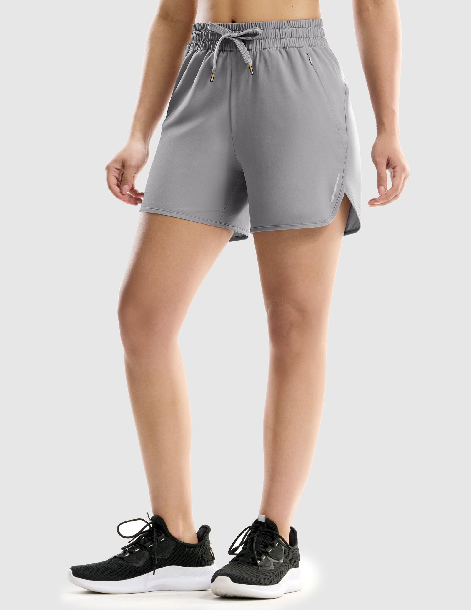 MIER Women's 5" Running Shorts with Secure Zipper Pockets Women Shorts