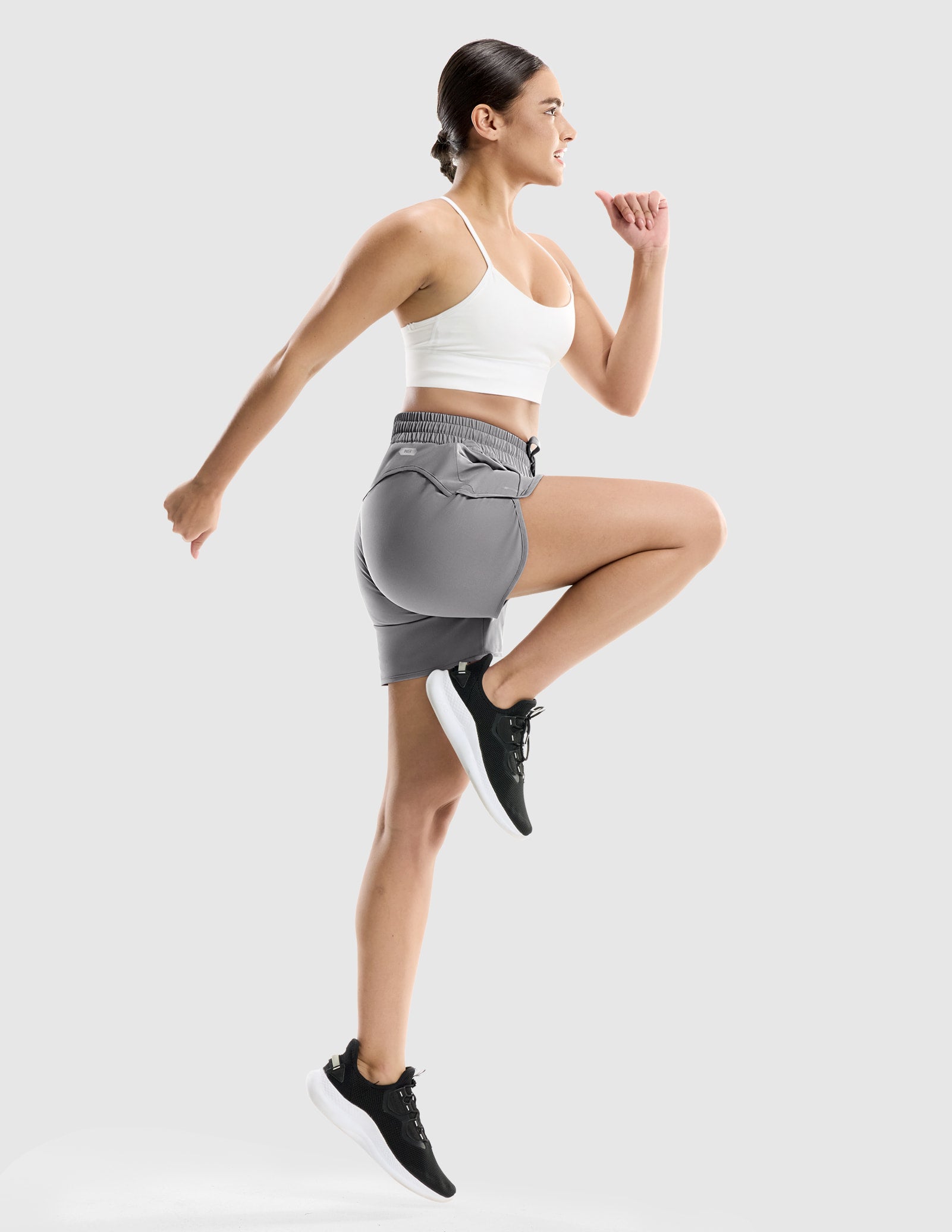 MIER Women's 5" Running Shorts with Secure Zipper Pockets Women Shorts