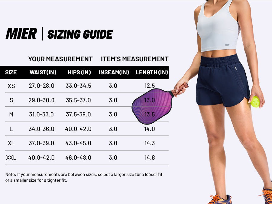 MIER Women’s 3” Gym Running Shorts Quick Dry with Mesh Liner & Zipper Pockets Women Shorts