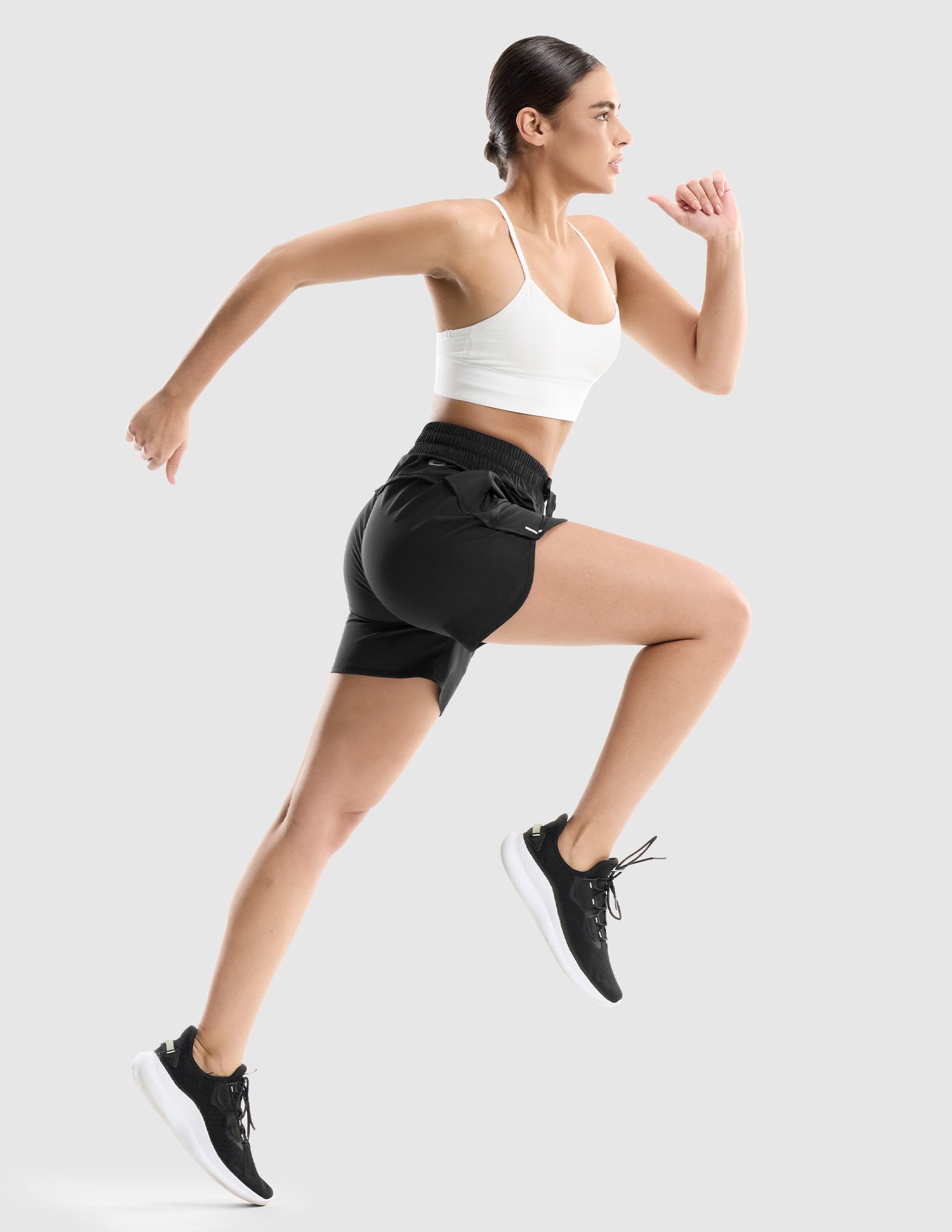 MIER Women's 5" Running Shorts with Secure Zipper Pockets Women Shorts