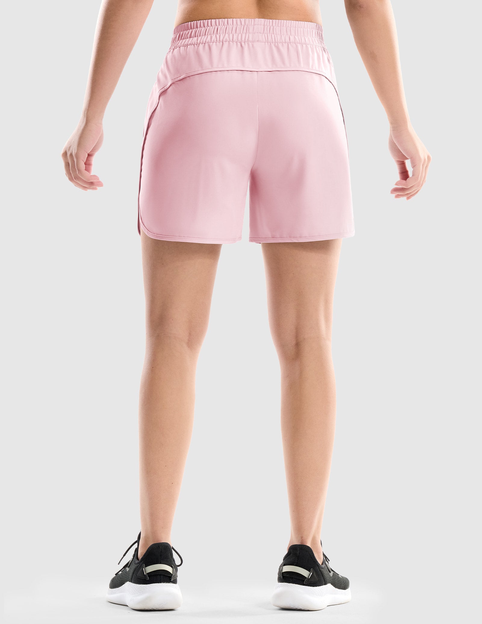 MIER Women's 5" Running Shorts with Secure Zipper Pockets Women Shorts