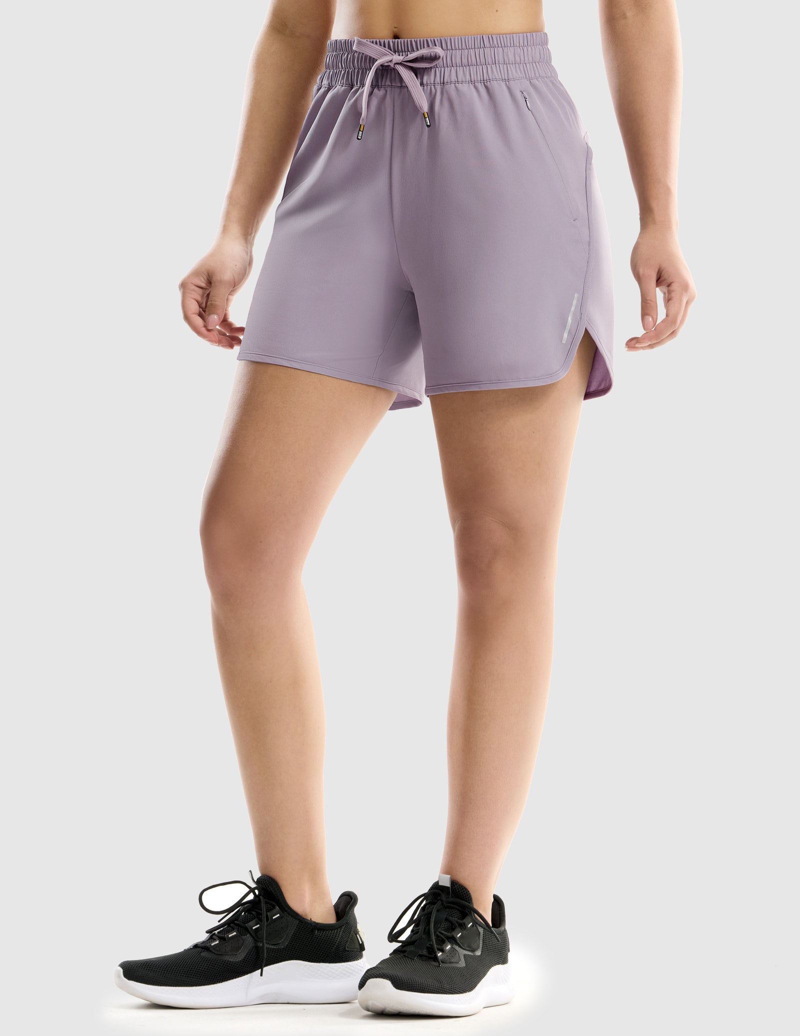 MIER Women's 5" Running Shorts with Secure Zipper Pockets Women Shorts