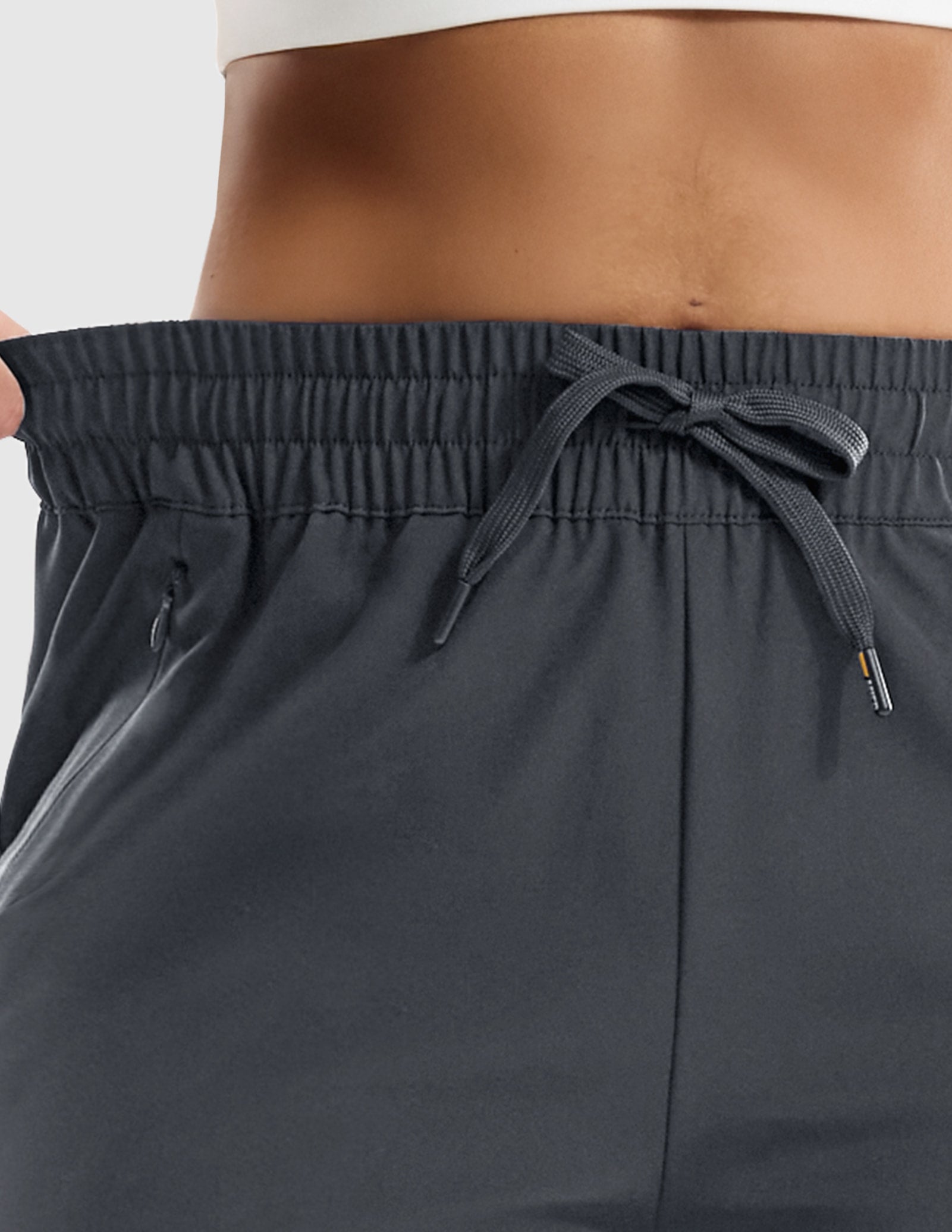 MIER Women's 5" Running Shorts with Secure Zipper Pockets Women Shorts