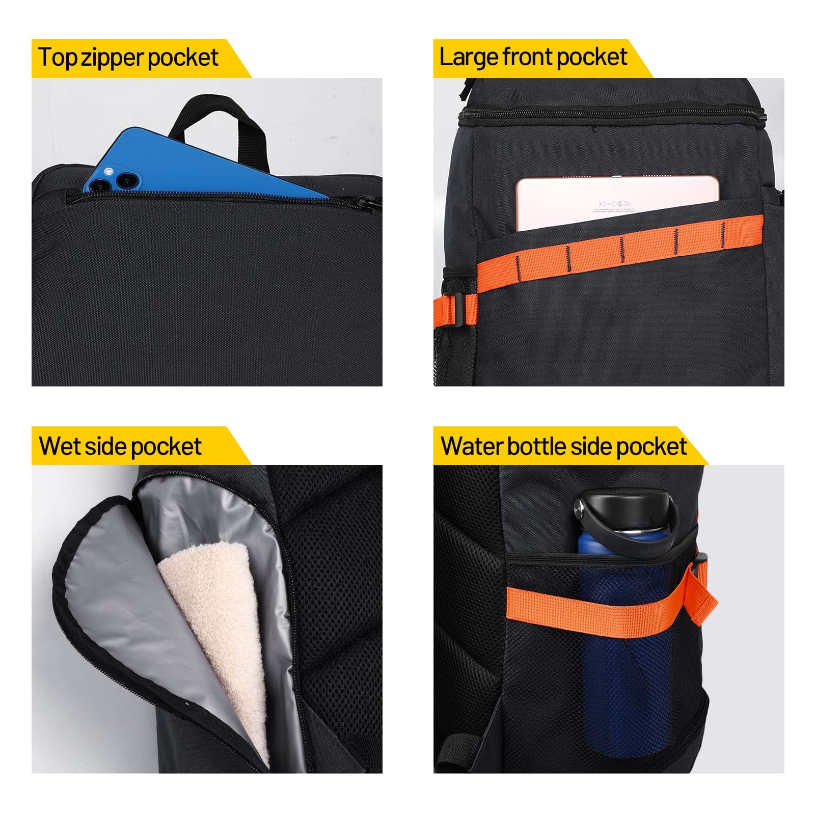 MIER Basketball Backpack Sports Bag with Ball Compartment Backpack Bag