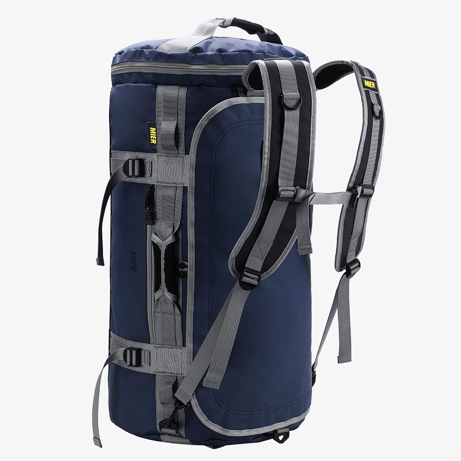 MIER Large Duffel Backpack Bag with Shoe Compartment Backpack Duffel Navy Blue / 45L