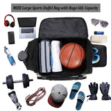 MIER Large Duffel Bag Gym Bag with Shoe Compartment Gym Duffel Bag