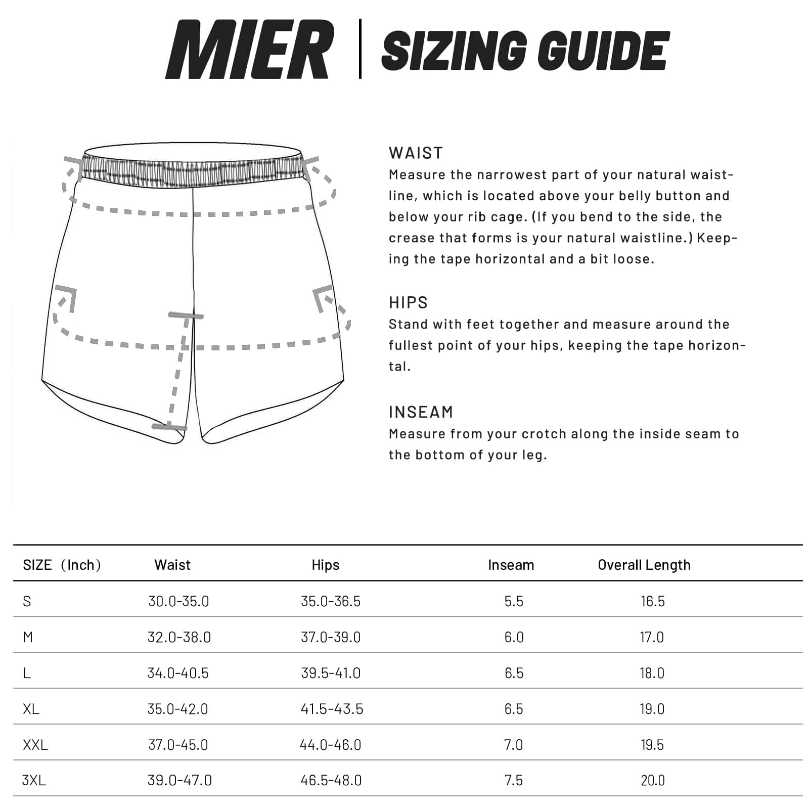 MIER Men Quick-Dry Athletic Running Shorts without Pockets Men's Shorts