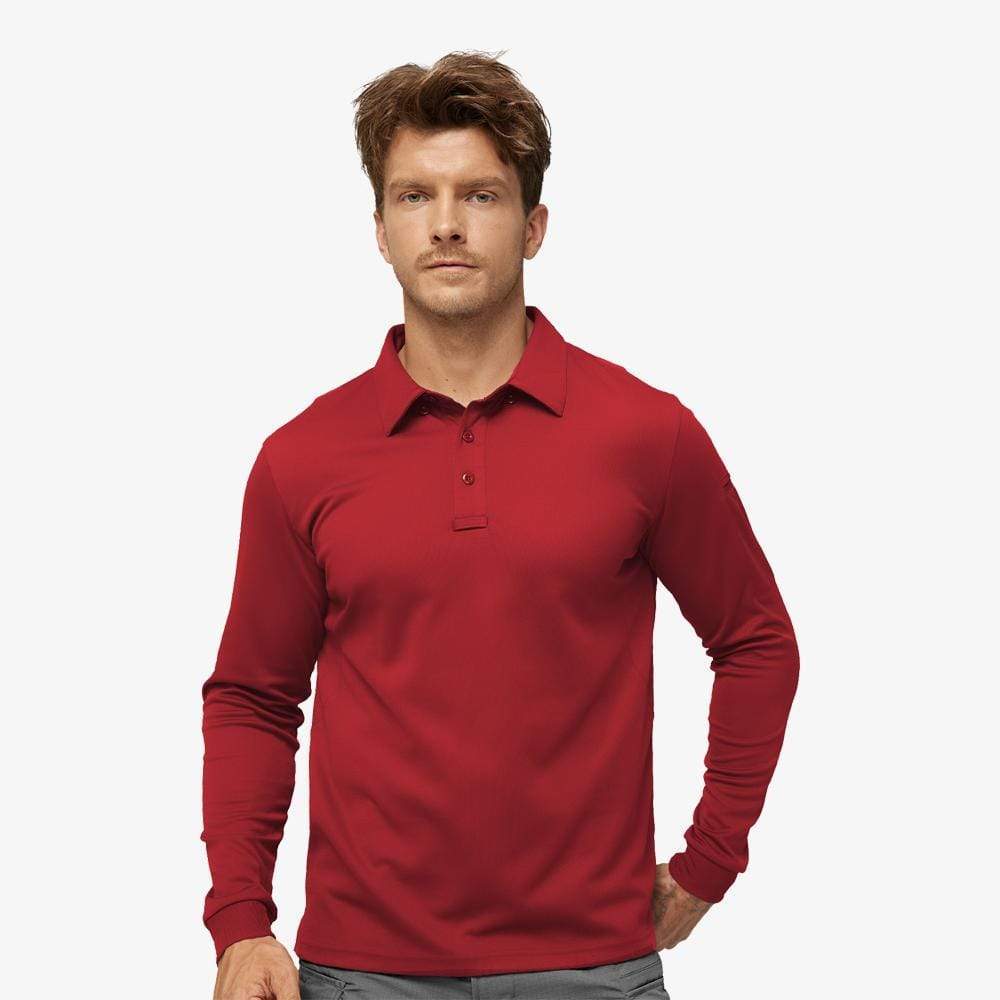 MIER Men’s Outdoor Tactical Long Sleeve Polo Shirts  Men Polo