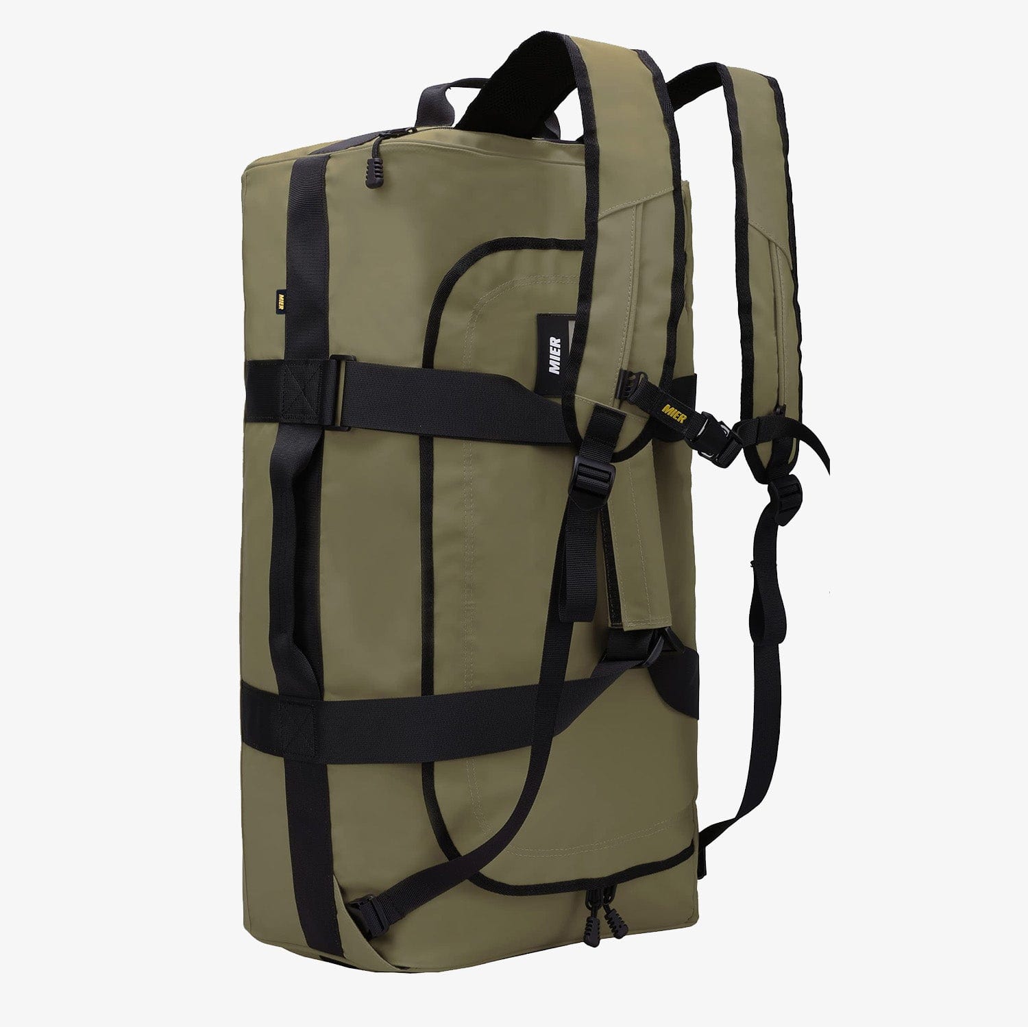 MIER Convertible Backpack Duffel Water Resistant Duffle Bag Backpack Duffel Army Green / 40L
